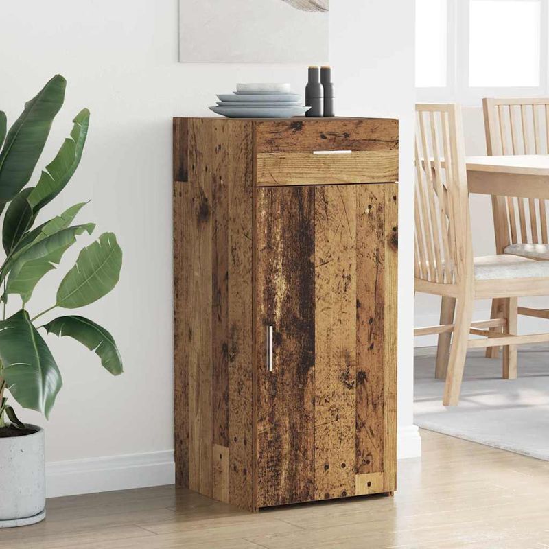 Casa si Gradina - Mobilier - Comode si corpuri - Comode - Bufet stejar artizanal 42.5 x 40 x 93 cm Lemn compozit - Infinity.ro