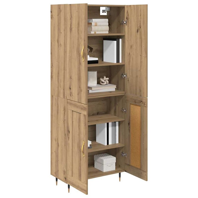 Casa si Gradina - Mobilier - Comode si corpuri - Corpuri bucatarie - Bufet Stejar Artizanal 69,5 x 34 x 180 cm Lemn compozit - Infinity.ro