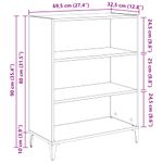 Casa si Gradina - Mobilier - Comode si corpuri - Comode - Bufet stejar artizanal 32.5 x 69.5 x 90 cm Lemn compozit - Infinity.ro