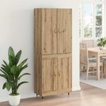 Casa si Gradina - Mobilier - Comode si corpuri - Corpuri bucatarie - Bufet Stejar Artizanal 69,5 x 34 x 180 cm Lemn compozit - Infinity.ro