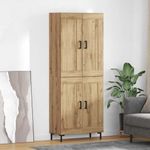 Casa si Gradina - Mobilier - Comode si corpuri - Corpuri bucatarie - Bufet Stejar Artizanal 69,5 x 34 x 180 cm Lemn compozit - Infinity.ro
