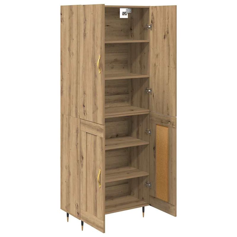 Casa si Gradina - Mobilier - Comode si corpuri - Corpuri bucatarie - Bufet Stejar Artizanal 69,5 x 34 x 180 cm Lemn compozit - Infinity.ro