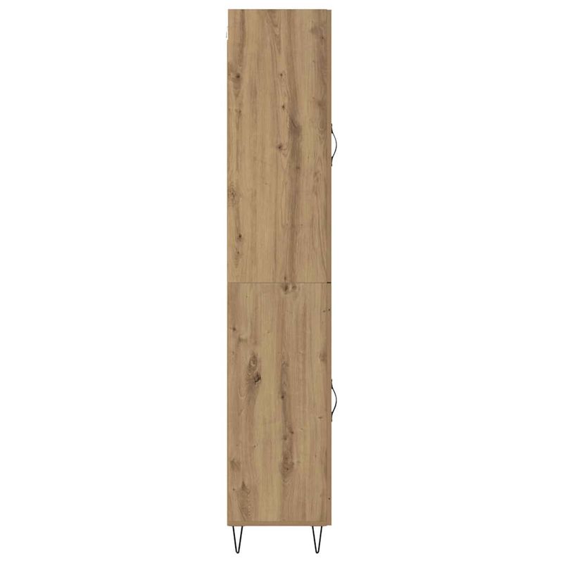 Casa si Gradina - Mobilier - Comode si corpuri - Corpuri bucatarie - Bufet Stejar Artizanal 69,5 x 34 x 180 cm Lemn compozit - Infinity.ro