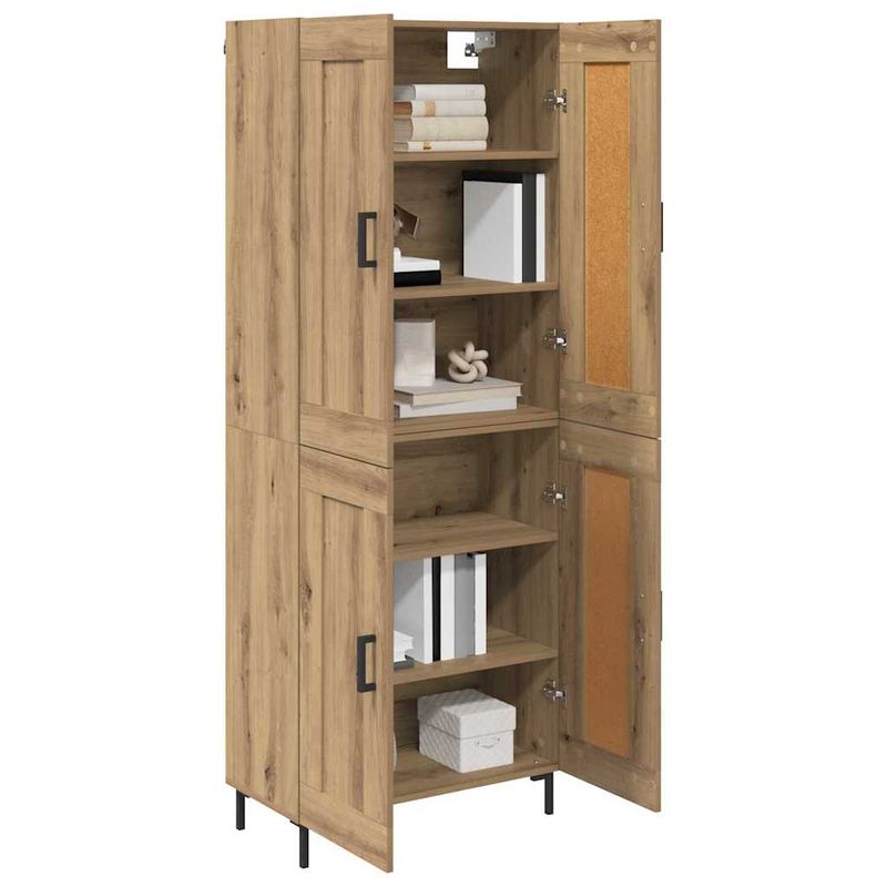 Casa si Gradina - Mobilier - Comode si corpuri - Corpuri bucatarie - Bufet Stejar Artizanal 69,5 x 34 x 180 cm Lemn compozit - Infinity.ro