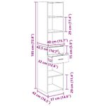 Casa si Gradina - Mobilier - Comode si corpuri - Comode - Bufet Stejar Artizanal 40 x 42,5 x 185 cm Lemn compozit - Infinity.ro