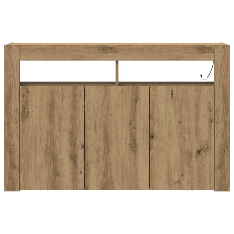 Casa si Gradina - Mobilier - Comode si corpuri - Comode - bufet Stejar Artisan Lemn Ingineresc 116 x 30 x 75 cm Bufet - Infinity.ro