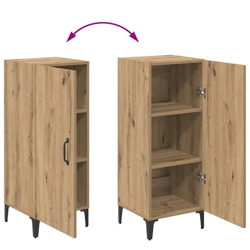 Casa si Gradina - Mobilier - Comode si corpuri - Comode - Bufet stejar artizanal 34.5 x 34 x 90 cm Lemn compozit - Infinity.ro
