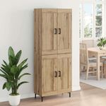 Casa si Gradina - Mobilier - Comode si corpuri - Corpuri bucatarie - Bufet Stejar Artizanal 69,5 x 34 x 180 cm Lemn compozit - Infinity.ro