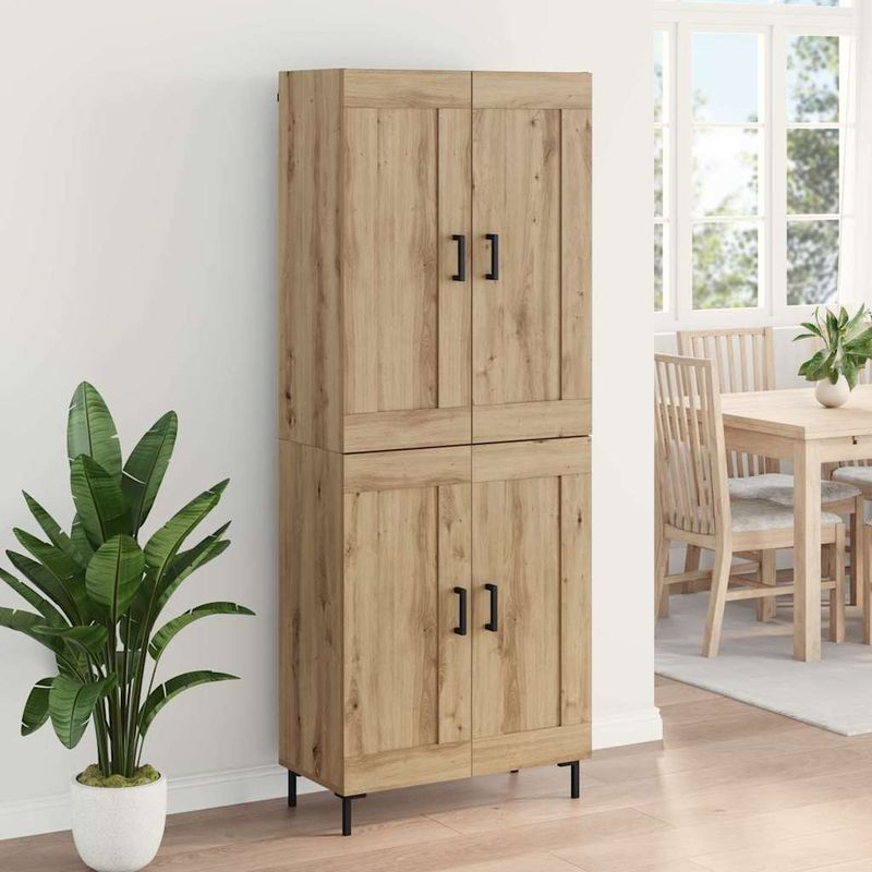 Casa si Gradina - Mobilier - Comode si corpuri - Corpuri bucatarie - Bufet Stejar Artizanal 69,5 x 34 x 180 cm Lemn compozit - Infinity.ro