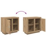Casa si Gradina - Mobilier - Comode si corpuri - Comode - Bufet stejar artizanal 40 x 80 x 75 cm Lemn compozit - Infinity.ro