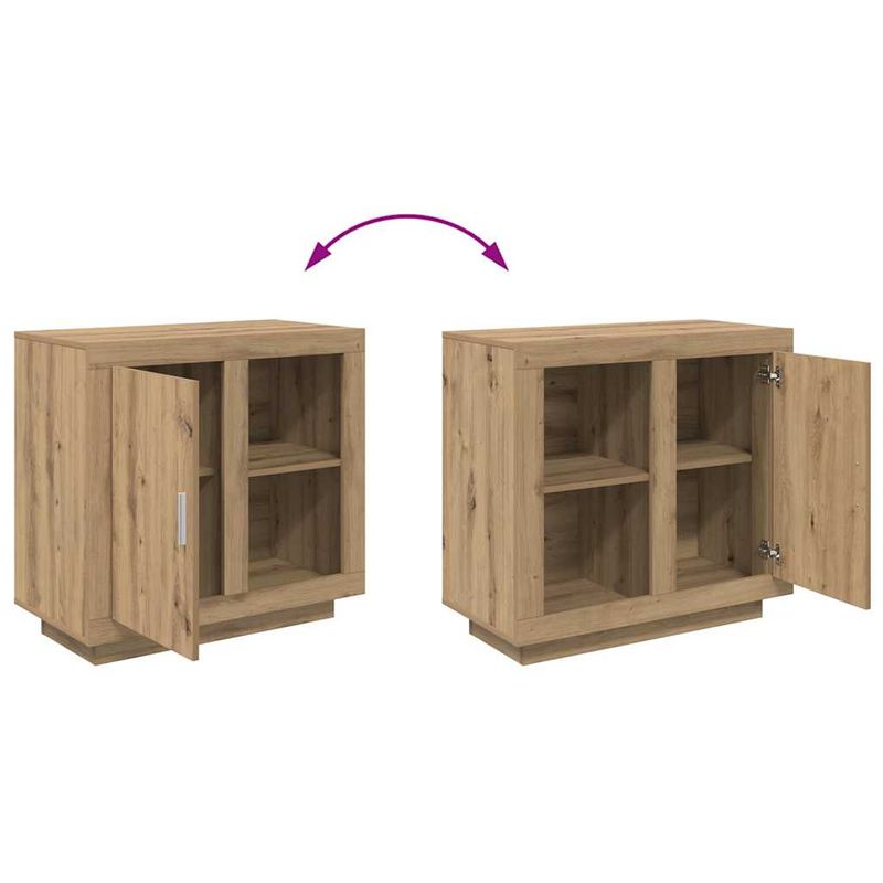 Casa si Gradina - Mobilier - Comode si corpuri - Comode - Bufet stejar artizanal 40 x 80 x 75 cm Lemn compozit - Infinity.ro