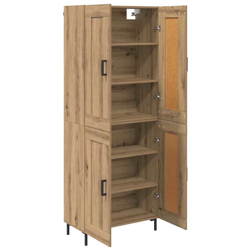 Casa si Gradina - Mobilier - Comode si corpuri - Corpuri bucatarie - Bufet Stejar Artizanal 69,5 x 34 x 180 cm Lemn compozit - Infinity.ro