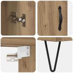 Casa si Gradina - Mobilier - Comode si corpuri - Corpuri bucatarie - Bufet Stejar Artizanal 69,5 x 34 x 180 cm Lemn compozit - Infinity.ro