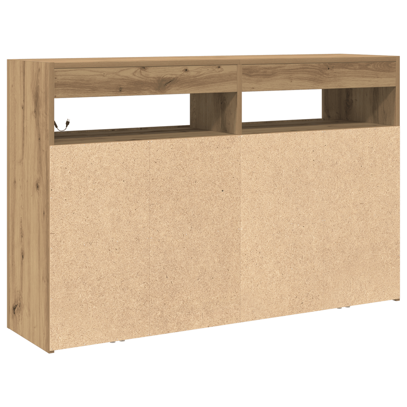 Casa si Gradina - Mobilier - Comode si corpuri - Comode - bufet Stejar Artisan Lemn Ingineresc 116 x 30 x 75 cm Bufet - Infinity.ro