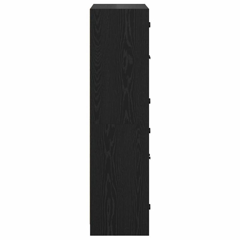 Casa si Gradina - Mobilier - Comode si corpuri - Comode - Bufet Stejar Negru 68 x 37 x 142 cm Lemn compozit - Infinity.ro