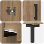 Casa si Gradina - Mobilier - Comode si corpuri - Comode - Bufet Stejar Artizanal 69,5 x 34 x 180 cm Lemn compozit - Infinity.ro