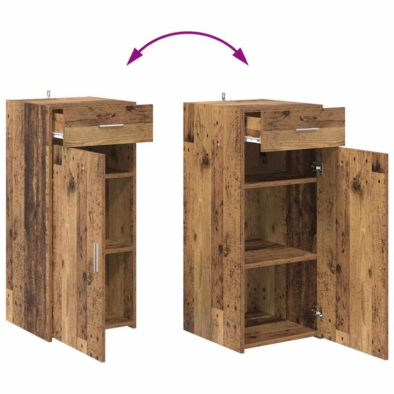 Casa si Gradina - Mobilier - Comode si corpuri - Comode - Bufet stejar artizanal 42.5 x 40 x 93 cm Lemn compozit - Infinity.ro
