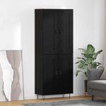 Casa si Gradina - Mobilier - Comode si corpuri - Corpuri bucatarie - Bufet Stejar Negru 69,5 x 34 x 180 cm Lemn compozit - Infinity.ro