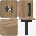 Casa si Gradina - Mobilier - Comode si corpuri - Corpuri bucatarie - Bufet Stejar Artizanal 69,5 x 34 x 180 cm Lemn compozit - Infinity.ro