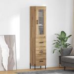 Casa si Gradina - Mobilier - Comode si corpuri - Corpuri bucatarie - Bufet Stejar Artizanal 34,5 x 34 x 180 cm Lemn compozit - Infinity.ro