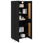 Casa si Gradina - Mobilier - Comode si corpuri - Corpuri bucatarie - Bufet Stejar Negru 69,5 x 34 x 180 cm Lemn compozit - Infinity.ro