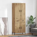 Casa si Gradina - Mobilier - Comode si corpuri - Corpuri bucatarie - Bufet Stejar Artizanal 69,5 x 34 x 180 cm Lemn compozit - Infinity.ro