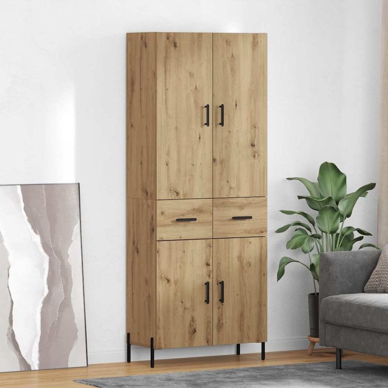 Casa si Gradina - Mobilier - Comode si corpuri - Corpuri bucatarie - Bufet Stejar Artizanal 69,5 x 34 x 180 cm Lemn compozit - Infinity.ro