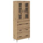 Casa si Gradina - Mobilier - Comode si corpuri - Corpuri bucatarie - Bufet Stejar Artizanal 69,5 x 34 x 180 cm Lemn compozit - Infinity.ro