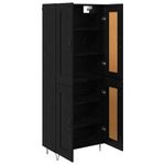 Casa si Gradina - Mobilier - Comode si corpuri - Corpuri bucatarie - Bufet Stejar Negru 69,5 x 34 x 180 cm Lemn compozit - Infinity.ro