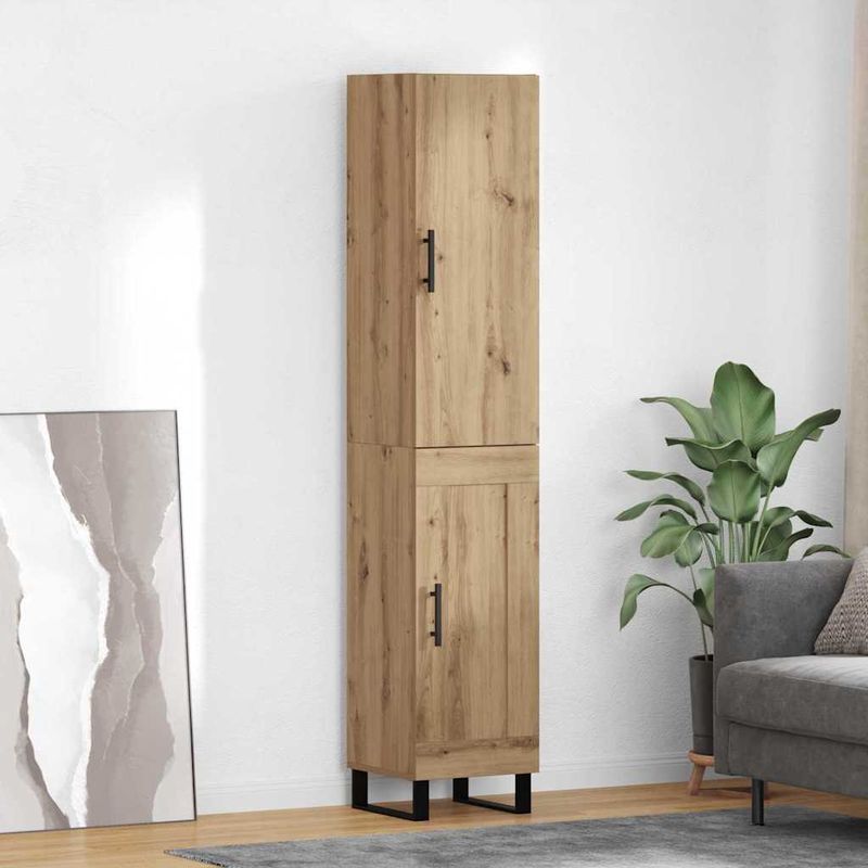 Casa si Gradina - Mobilier - Comode si corpuri - Corpuri bucatarie - Bufet Stejar Artizanal 34,5 x 34 x 180 cm Lemn compozit - Infinity.ro