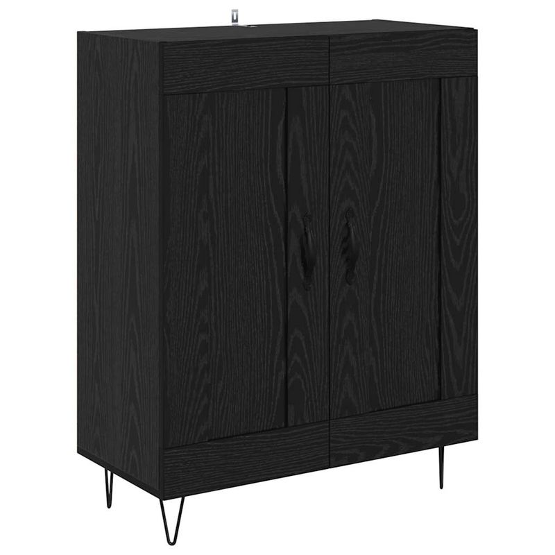 Casa si Gradina - Mobilier - Comode si corpuri - Corpuri bucatarie - Bufet Stejar Negru 69,5 x 34 x 180 cm Lemn compozit - Infinity.ro