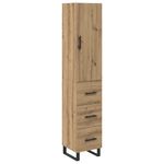Casa si Gradina - Mobilier - Comode si corpuri - Corpuri bucatarie - Bufet Stejar Artizanal 34,5 x 34 x 180 cm Lemn compozit - Infinity.ro