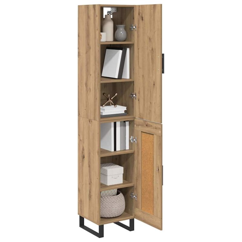 Casa si Gradina - Mobilier - Comode si corpuri - Corpuri bucatarie - Bufet Stejar Artizanal 34,5 x 34 x 180 cm Lemn compozit - Infinity.ro