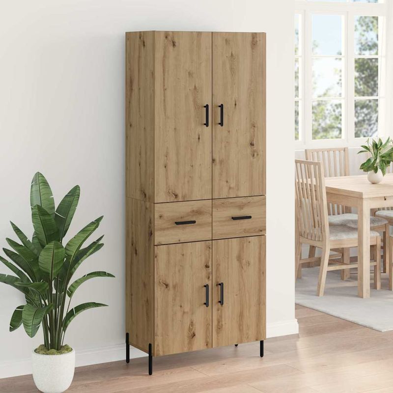Casa si Gradina - Mobilier - Comode si corpuri - Corpuri bucatarie - Bufet Stejar Artizanal 69,5 x 34 x 180 cm Lemn compozit - Infinity.ro