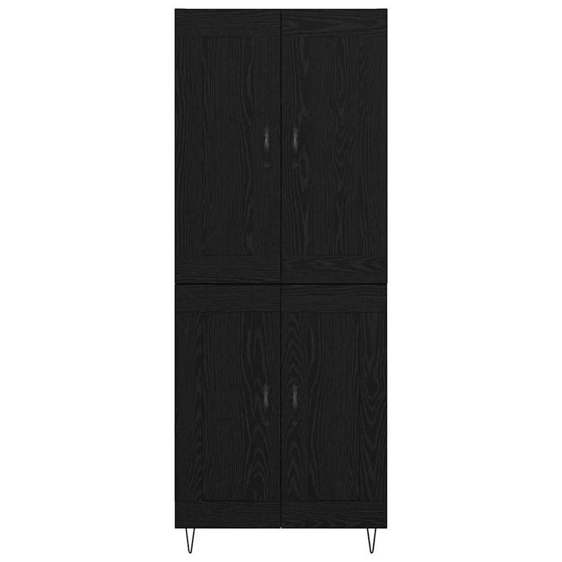 Casa si Gradina - Mobilier - Comode si corpuri - Corpuri bucatarie - Bufet Stejar Negru 69,5 x 34 x 180 cm Lemn compozit - Infinity.ro