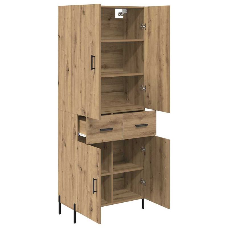 Casa si Gradina - Mobilier - Comode si corpuri - Corpuri bucatarie - Bufet Stejar Artizanal 69,5 x 34 x 180 cm Lemn compozit - Infinity.ro