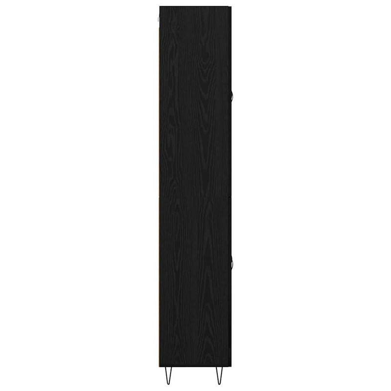 Casa si Gradina - Mobilier - Comode si corpuri - Corpuri bucatarie - Bufet Stejar Negru 69,5 x 34 x 180 cm Lemn compozit - Infinity.ro
