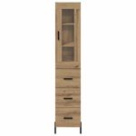 Casa si Gradina - Mobilier - Comode si corpuri - Corpuri bucatarie - Bufet Stejar Artizanal 34,5 x 34 x 180 cm Lemn compozit - Infinity.ro
