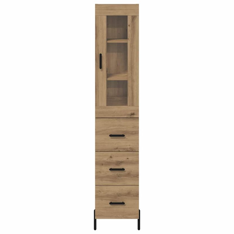Casa si Gradina - Mobilier - Comode si corpuri - Corpuri bucatarie - Bufet Stejar Artizanal 34,5 x 34 x 180 cm Lemn compozit - Infinity.ro