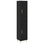 Casa si Gradina - Mobilier - Comode si corpuri - Corpuri bucatarie - Bufet Stejar Negru 34,5 x 34 x 180 cm Lemn compozit - Infinity.ro