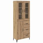 Casa si Gradina - Mobilier - Comode si corpuri - Corpuri bucatarie - Bufet Stejar Artizanal 69,5 x 34 x 180 cm Lemn compozit - Infinity.ro
