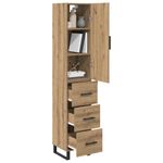 Casa si Gradina - Mobilier - Comode si corpuri - Corpuri bucatarie - Bufet Stejar Artizanal 34,5 x 34 x 180 cm Lemn compozit - Infinity.ro
