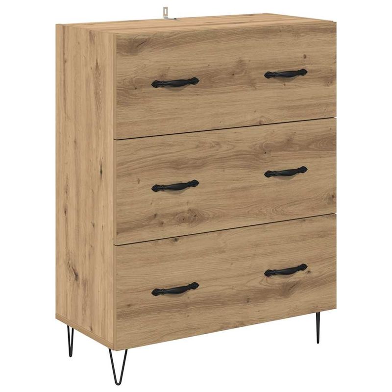 Casa si Gradina - Mobilier - Comode si corpuri - Corpuri bucatarie - Bufet Stejar Artizanal 69,5 x 34 x 180 cm Lemn compozit - Infinity.ro