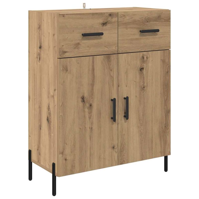 Casa si Gradina - Mobilier - Comode si corpuri - Corpuri bucatarie - Bufet Stejar Artizanal 69,5 x 34 x 180 cm Lemn compozit - Infinity.ro