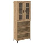 Casa si Gradina - Mobilier - Comode si corpuri - Corpuri bucatarie - Bufet Stejar Artizanal 69,5 x 34 x 180 cm Lemn compozit - Infinity.ro