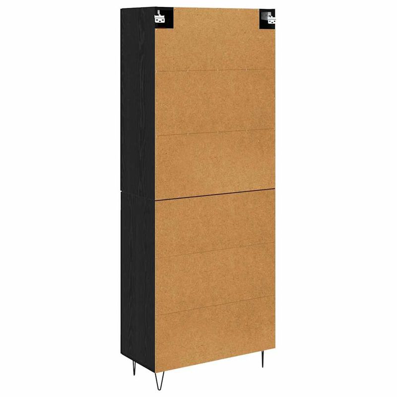 Casa si Gradina - Mobilier - Comode si corpuri - Corpuri bucatarie - Bufet Stejar Negru 69,5 x 34 x 180 cm Lemn compozit - Infinity.ro
