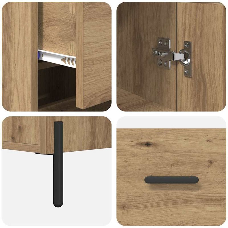 Casa si Gradina - Mobilier - Comode si corpuri - Corpuri bucatarie - Bufet Stejar Artizanal 34,5 x 34 x 180 cm Lemn compozit - Infinity.ro