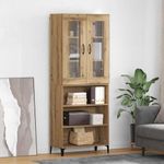Casa si Gradina - Mobilier - Comode si corpuri - Corpuri bucatarie - Bufet Stejar Artizanal 69,5 x 34 x 180 cm Lemn compozit - Infinity.ro