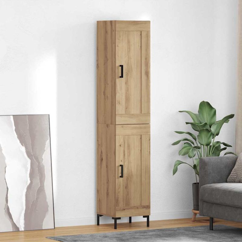 Casa si Gradina - Mobilier - Comode si corpuri - Corpuri bucatarie - Bufet Stejar Artizanal 34,5 x 34 x 180 cm Lemn compozit - Infinity.ro