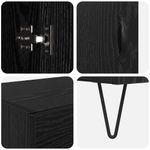 Casa si Gradina - Mobilier - Comode si corpuri - Corpuri bucatarie - Bufet Stejar Negru 69,5 x 34 x 180 cm Lemn compozit - Infinity.ro